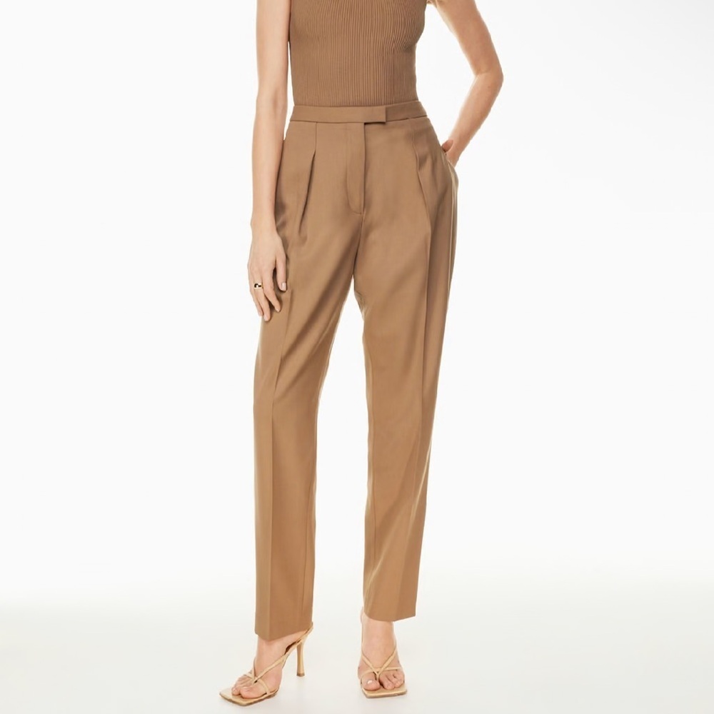 NWT Aritzia Babaton Abarca Pant Size 12 Saville High rise tapered trousers wool